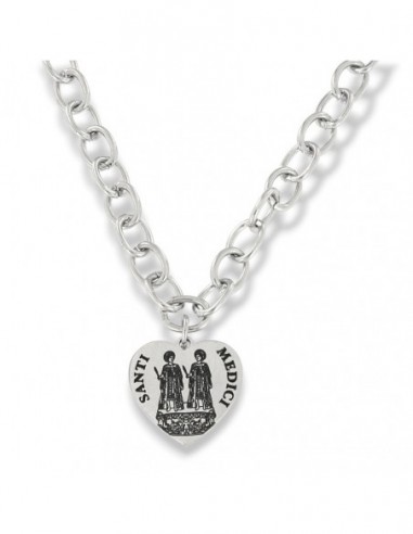 Collana Acciaio Pendente Cuore Santi Medici [37f0b548]
