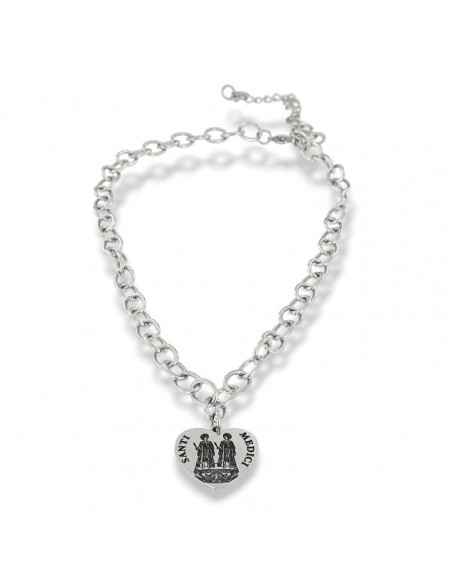 Collana Acciaio Pendente Cuore Santi Medici [b2832c45]