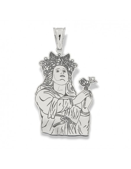 Ciondolo Argento Rodiato Madonna Immacolata [bd2321fa]