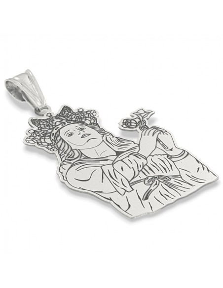 Ciondolo Argento Rodiato Madonna Immacolata [577574ac]