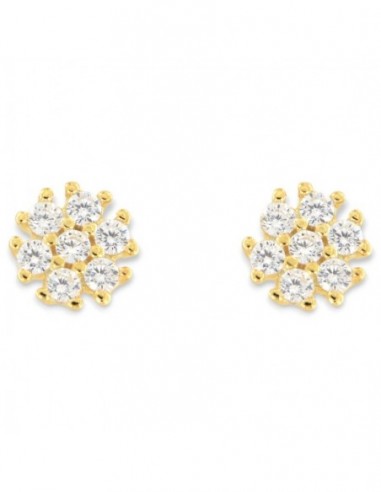 Piercing Argento Dorato Orecchino Magic Zirconi Bianchi [f14e1184]