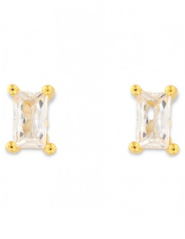 Piercing Argento Dorato Orecchino Punto Luce Rettangolare [22c8dcb5]