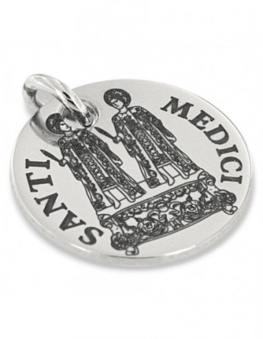 Ciondolo Acciaio Piastra Tonda Santi Medici [49a080d1]