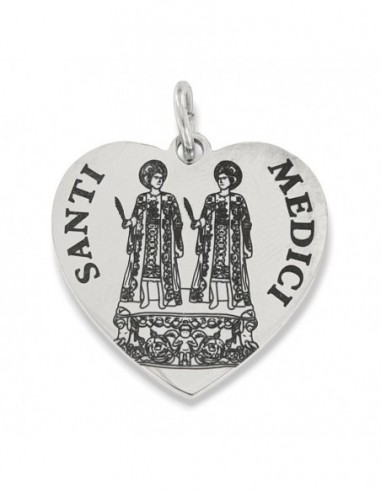 Ciondolo Acciaio Cuore Santi Medici Seconda Misura [5a397e16]