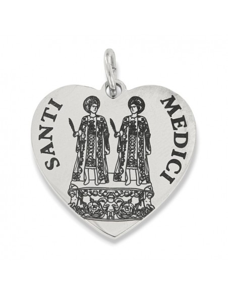 Ciondolo Acciaio Cuore Santi Medici Seconda Misura [5a397e16]