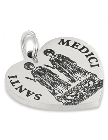 Ciondolo Acciaio Cuore Santi Medici Seconda Misura [e4834eda]