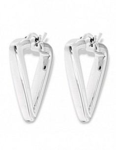 Orecchini Argento Rodiato Cerchi Triangolari [71432ede]