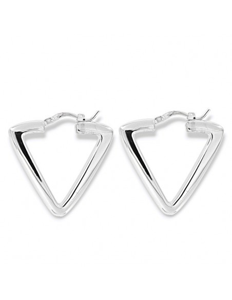 Orecchini Argento Rodiato Cerchi Triangolari [65df7091]