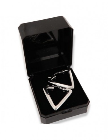 Orecchini Argento Rodiato Cerchi Triangolari [d792f68b]
