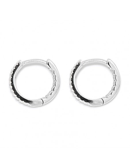 Orecchini Argento Rodiato Cerchi Zirconi Interni [304ef653]
