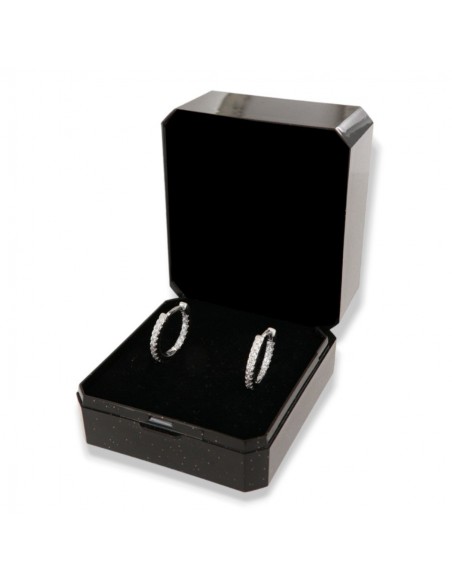 Orecchini Argento Rodiato Cerchi Zirconi Interni [82037049]