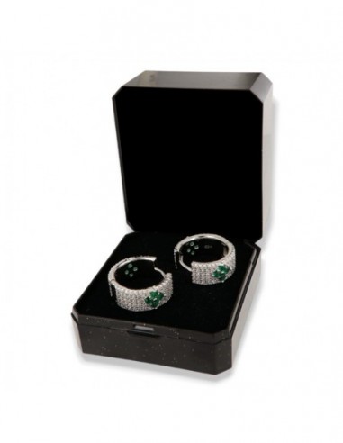 Orecchini Argento Rodiato Cerchi Zirconi Pavè 19MM [479908f2]