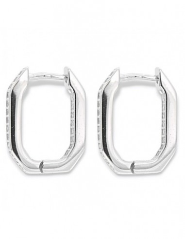 Orecchini Argento Rodiato Cerchi Zirconi Interni [f40a1fdf]