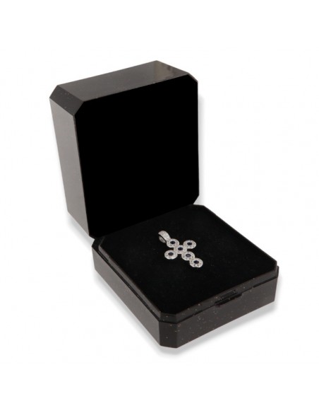 Ciondolo Argento Rodiato Croce Magic Blu/Bianchi [42d0e9f5]