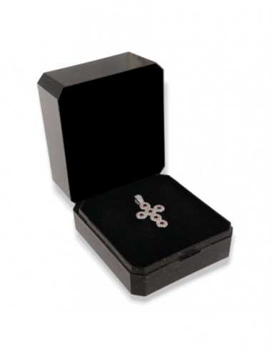 Ciondolo Argento Rodiato Croce Magic Viola/Bianchi [c57c31f4]