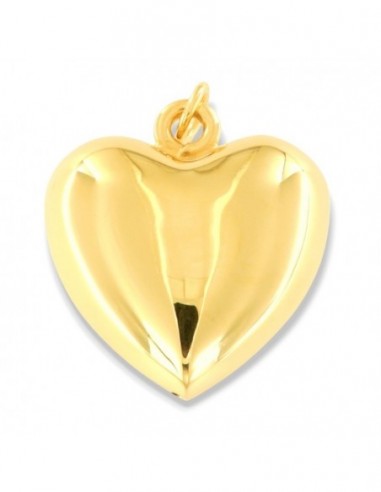 Ciondolo Argento Dorato Cuore Bombato [2569d3a9]