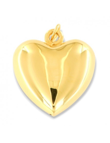 Ciondolo Argento Dorato Cuore Bombato [2569d3a9]