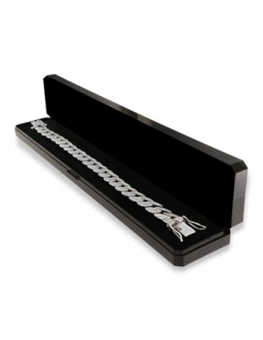 Bracciale Argento Rodiato Maglia Cubana Grumetta [7d65f138]