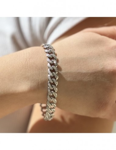 Bracciale Argento Rodiato Grumetta Zirconi Bianchi [cb6e8000]