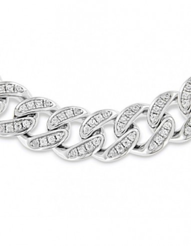 Bracciale Argento Rodiato Grumetta Zirconi Bianchi [7c734104]