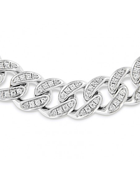 Bracciale Argento Rodiato Grumetta Zirconi Bianchi [7c734104]