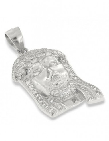 Ciondolo Argento Rodiato Volto Cristo [523981d0]