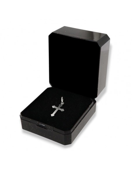 Ciondolo Argento Rodiato Croce 0,43GR [a10593dc]