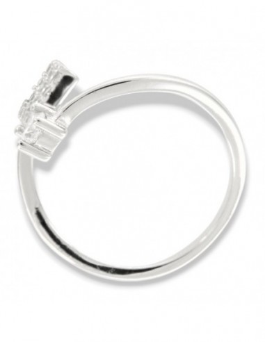 Anello Argento Rodiato Lettera E Punto Luce [92a9ad8b]