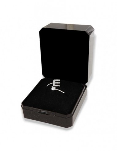 Anello Argento Rodiato Lettera E Punto Luce [fc922f82]