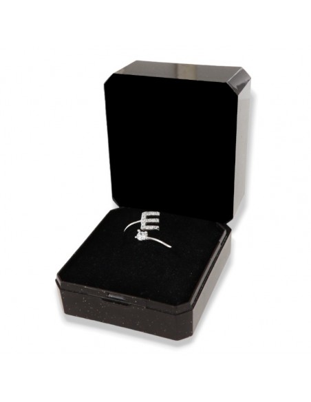 Anello Argento Rodiato Lettera E Punto Luce [fc922f82]