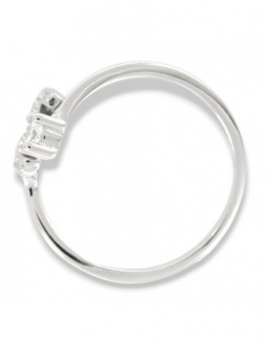 Anello Argento Rodiato Lettera M Punto Luce [31d3d283]