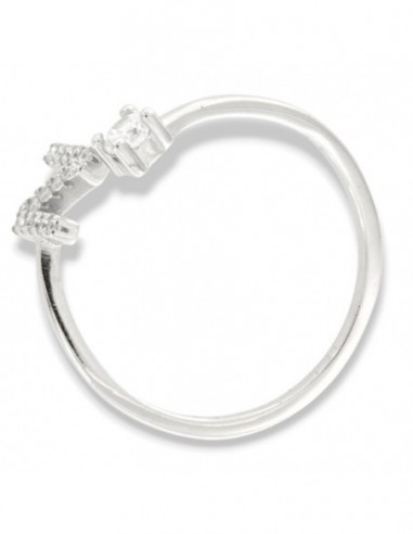 Anello Argento Rodiato Lettera N Punto Luce [b67f0a82]