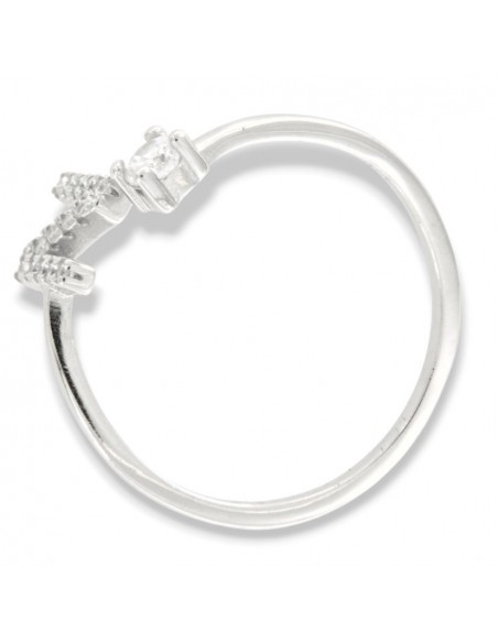 Anello Argento Rodiato Lettera N Punto Luce [b67f0a82]