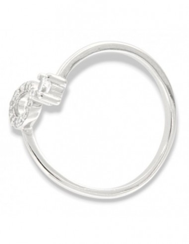 Anello Argento Rodiato Lettera O Punto Luce [be2d7a51]