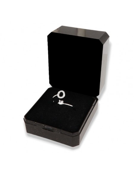 Anello Argento Rodiato Lettera O Punto Luce [d016f858]