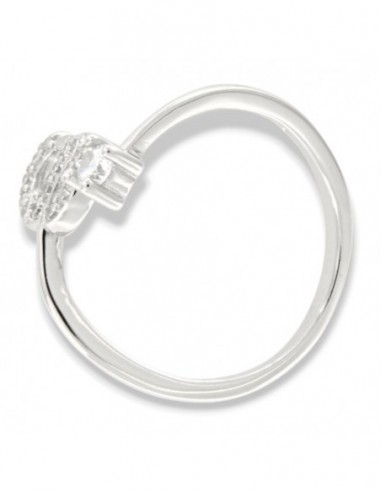 Anello Argento Rodiato Lettera S Punto Luce [b074cb52]