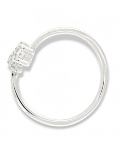 Anello Argento Rodiato Lettera A Punto Luce [8e1bcf8c]