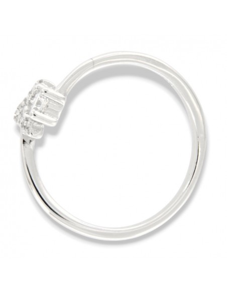 Anello Argento Rodiato Lettera A Punto Luce [8e1bcf8c]