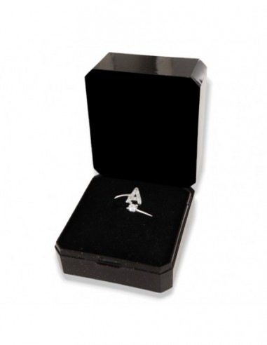 Anello Argento Rodiato Lettera A Punto Luce [e0204d85]