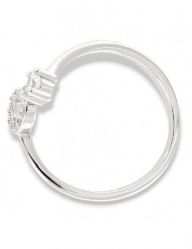 Anello Argento Rodiato Lettera C Punto Luce [80427e8f]