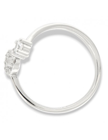 Anello Argento Rodiato Lettera C Punto Luce [80427e8f]