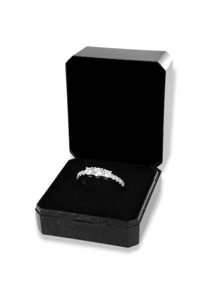 Anello Argento Rodiato Trilogy Zirconi Bianchi Gambo Zirconato [6b3a3859]