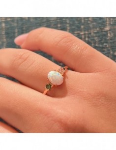 Anello Argento Rosato Opale Bianco [bcdc635e] 2