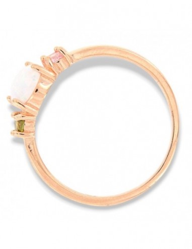 Anello Argento Rosato Opale Bianco [ebbcfc93]