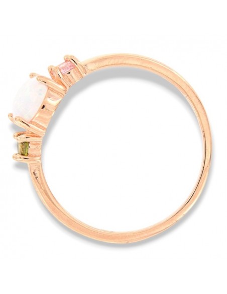 Anello Argento Rosato Opale Bianco [ebbcfc93]