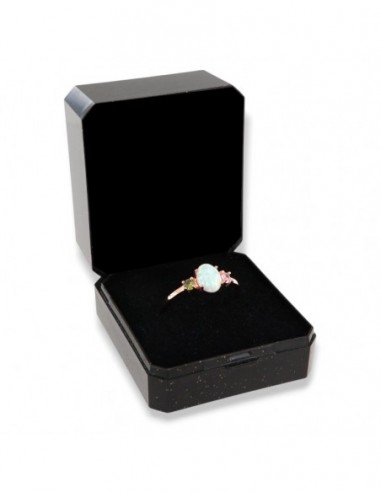 Anello Argento Rosato Opale Bianco [85877e9a]