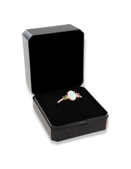 Anello Argento Rosato Opale Bianco [85877e9a]