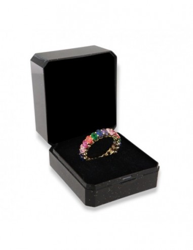 Anello Argento Dorato Zirconi Colorati Baguette [5caf6426]