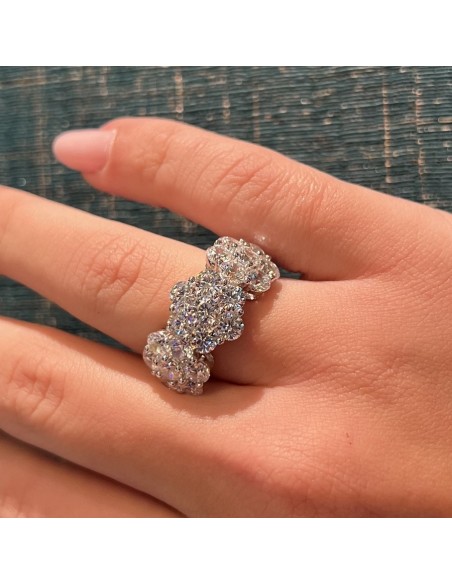 Anello Argento Rodiato Trilogy Zirconi Bianchi Fiore [087f5cd7]