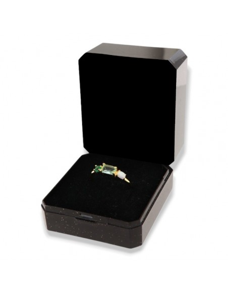 Anello Argento Dorato Opale Bianco Piccolo [8bdecf99]